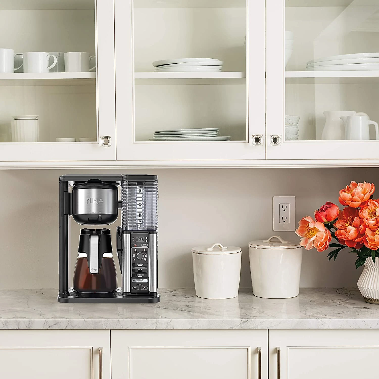 Ninja Specialty Coffee Maker with 50 Oz Glass Carafe Black and Stainless Steel Finish