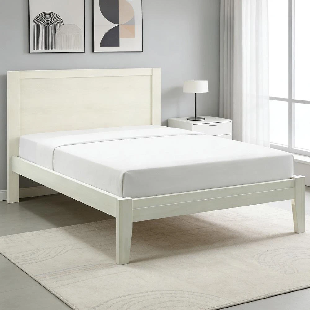 Cama Queen Mazzaro F06 com Estrado Fixo em Madeira Maciça Lyam Decor