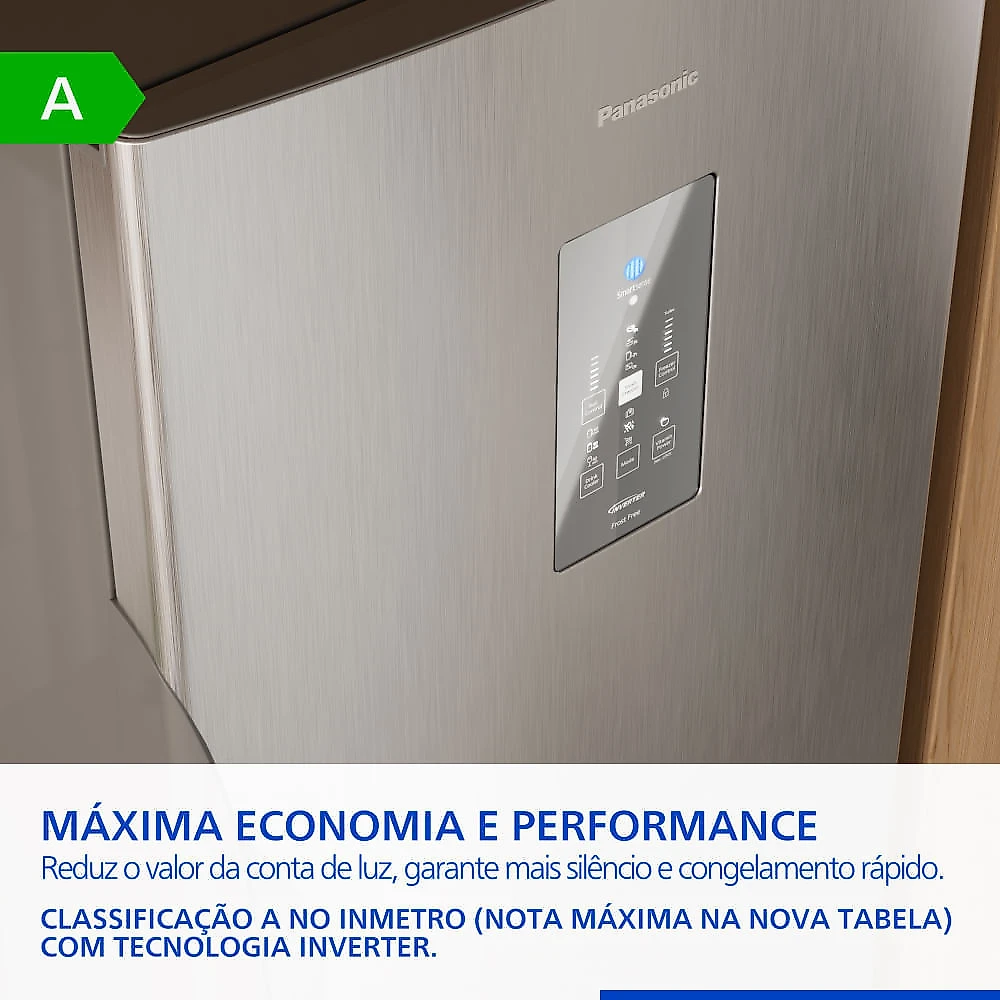 Geladeira Panasonic Frost Free 511L A Aço Escovado - NR-BB71PV7X NR-BB71PV7XA