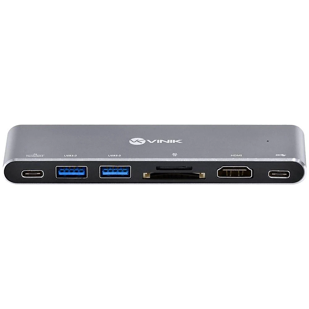 Hub Usb Tipo C 7 Em 2-2 Usb 3.0 Leitor De Cartao Sd Tf Hdmi Thunderbolt 3 Power Delivery 100w Hc-72