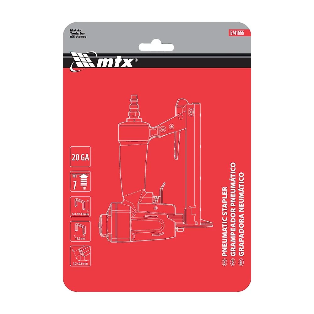 Grampeador pneumatico para grampos 6-13mm 1pc mtx