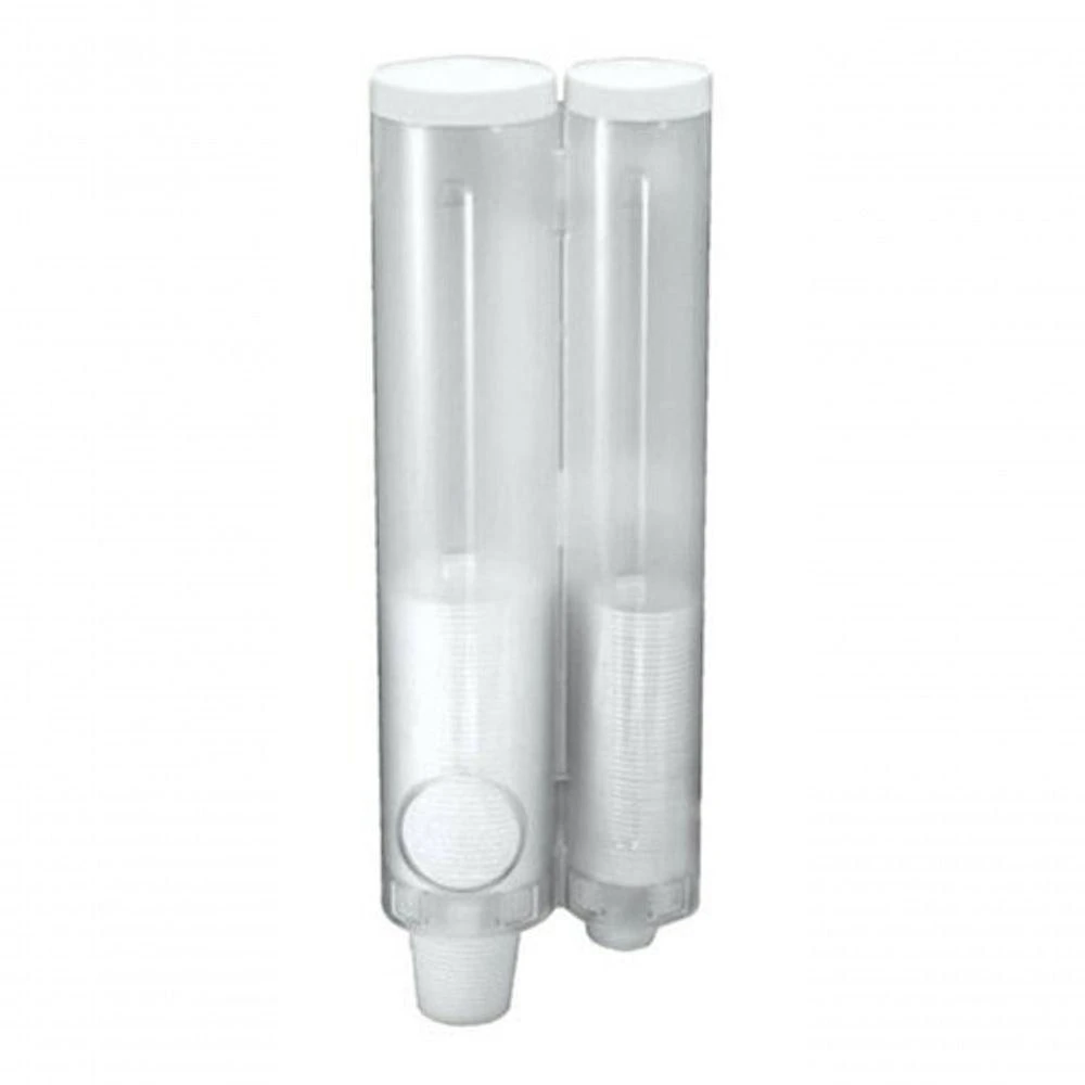 Suporte Dispenser JSN Cancun para Copos de Água e Café de Parede branco-acrílico Higipack