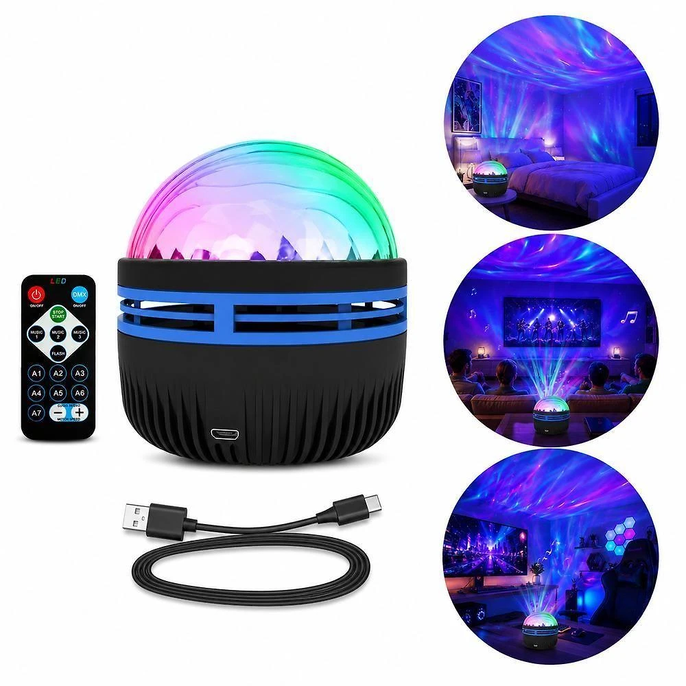 Luminaria Projetor Yeet Noturno com Controle Remoto Abajur Infantil LED RGB USB 5V 5W