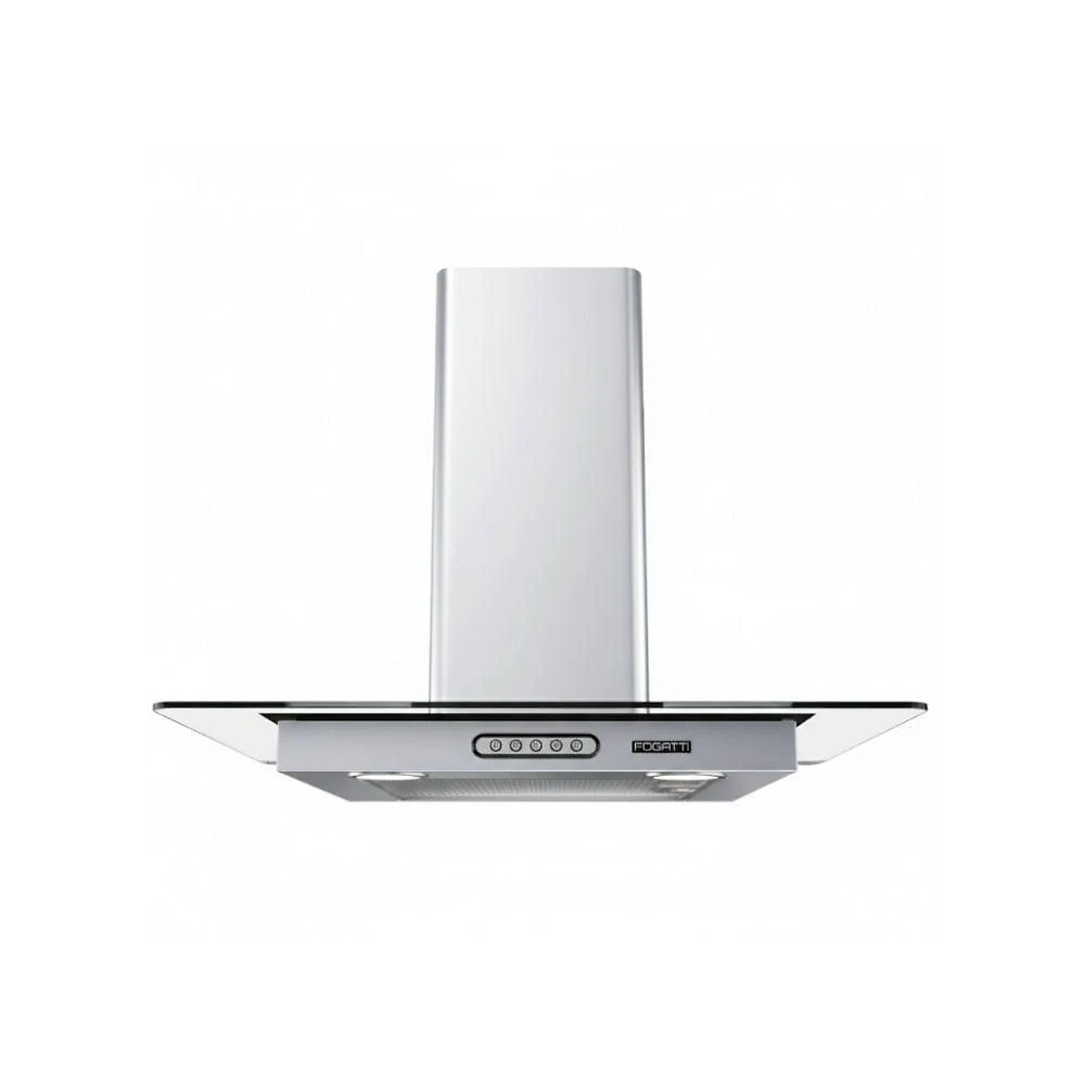 Coifa De Parede 60cm Vidro Reto Duto Slim Fogatti Inox 110V