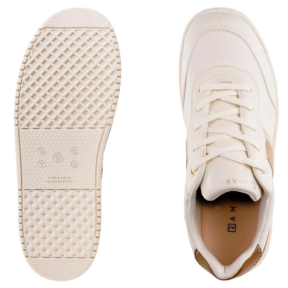 Tênis Ramarim Casual Camurça Feminino Bege / Marrom - 34
