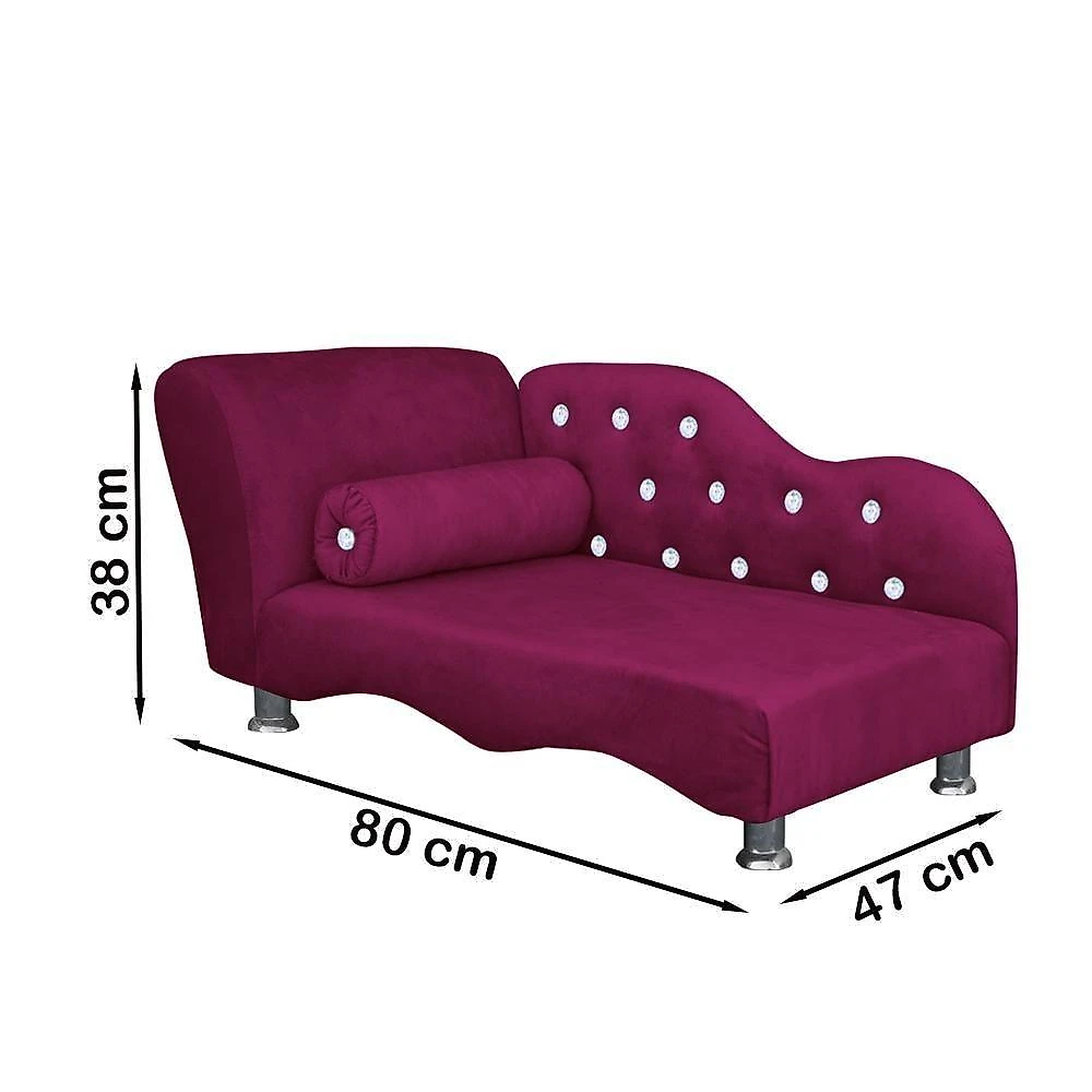 Cama Caminha Diva Pet Veludo Strass Marsala Dvinn Marsala