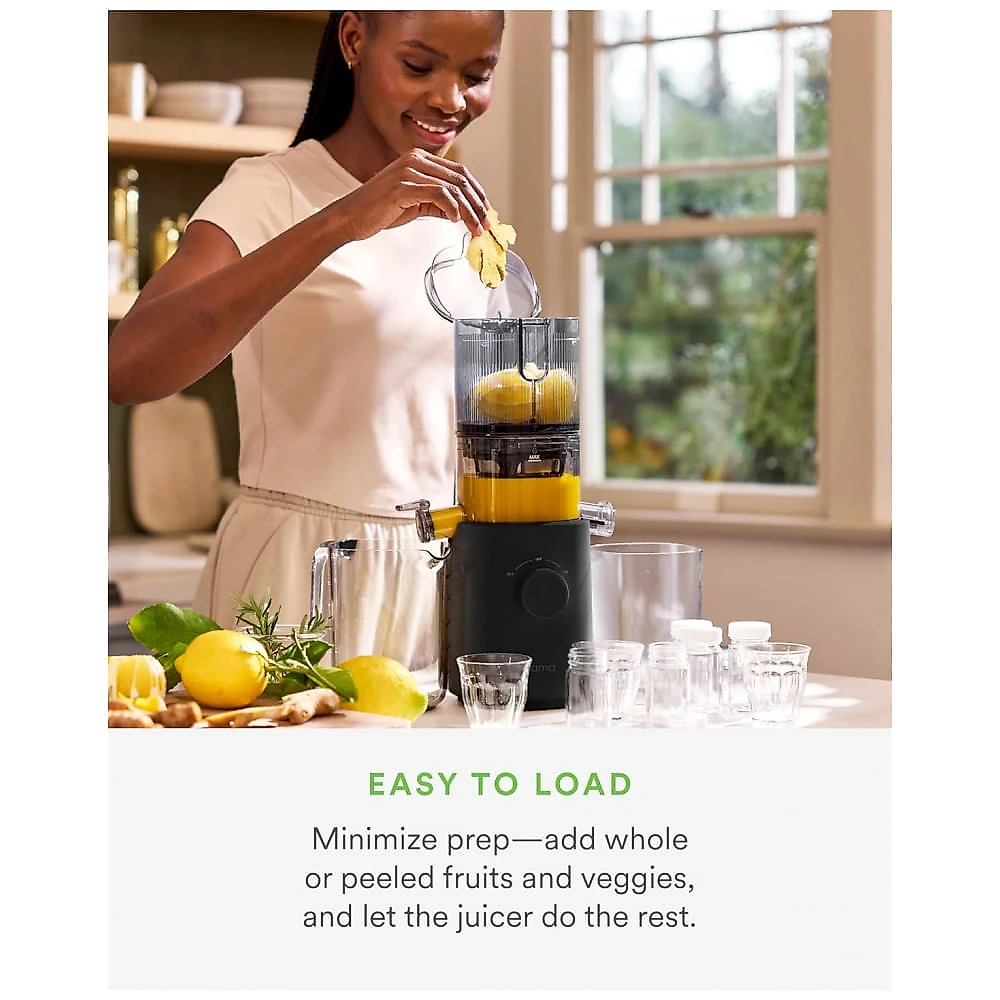 Extrator de Suco Nama J3 Compact Cold Press: Compacto, Portátil, Operação sem as Mãos, Leve, Zero Desperdício de Alimentos, Máquina de Suco Lento Mast