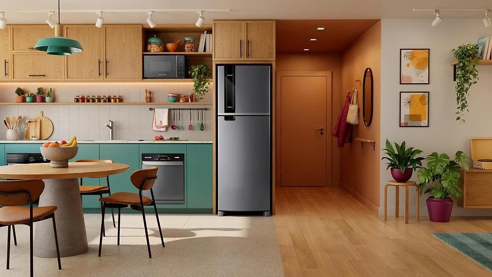 Geladeira brastemp brm46mk 385 litros frost free duplex painel eletrônico inox