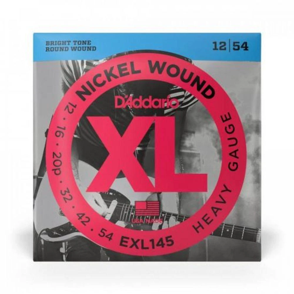 Encordoamento para Guitarra EXL145 Tensão Pesada .012-.054 em Aço Niquelado com Excelente Entonação