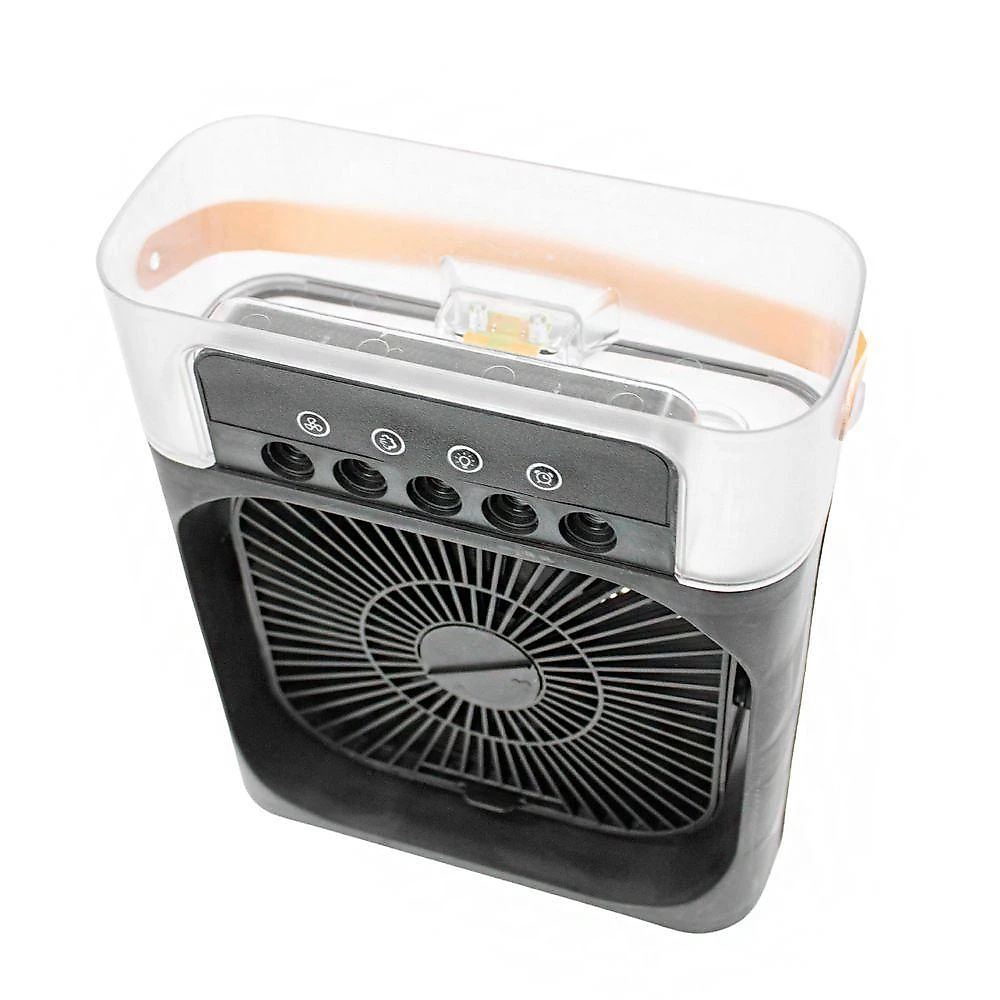 Ventilador Portátil Iluminação Umidificador Climatizador Usb De Mesa Branco