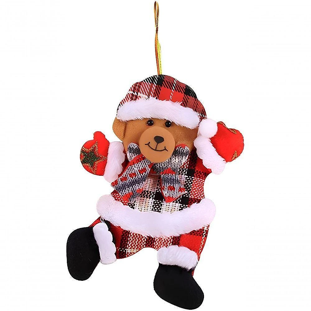 Kit 8 Pendentes árvore De Natal Noel Urso Neve Rena 18cm