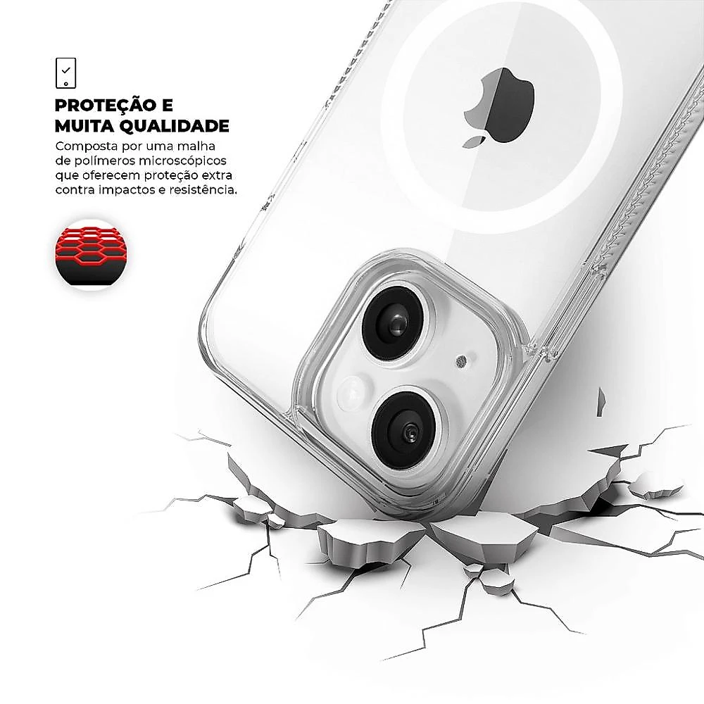 Kit Capa Anti-Slip Magsafe  e Pelicula Defender Pro Privacidade para iPhone 15 - Gshield