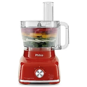 Multiprocessador de Alimentos Philco 9 em 1 PMP1600V com 1400W – Vermelho 110V