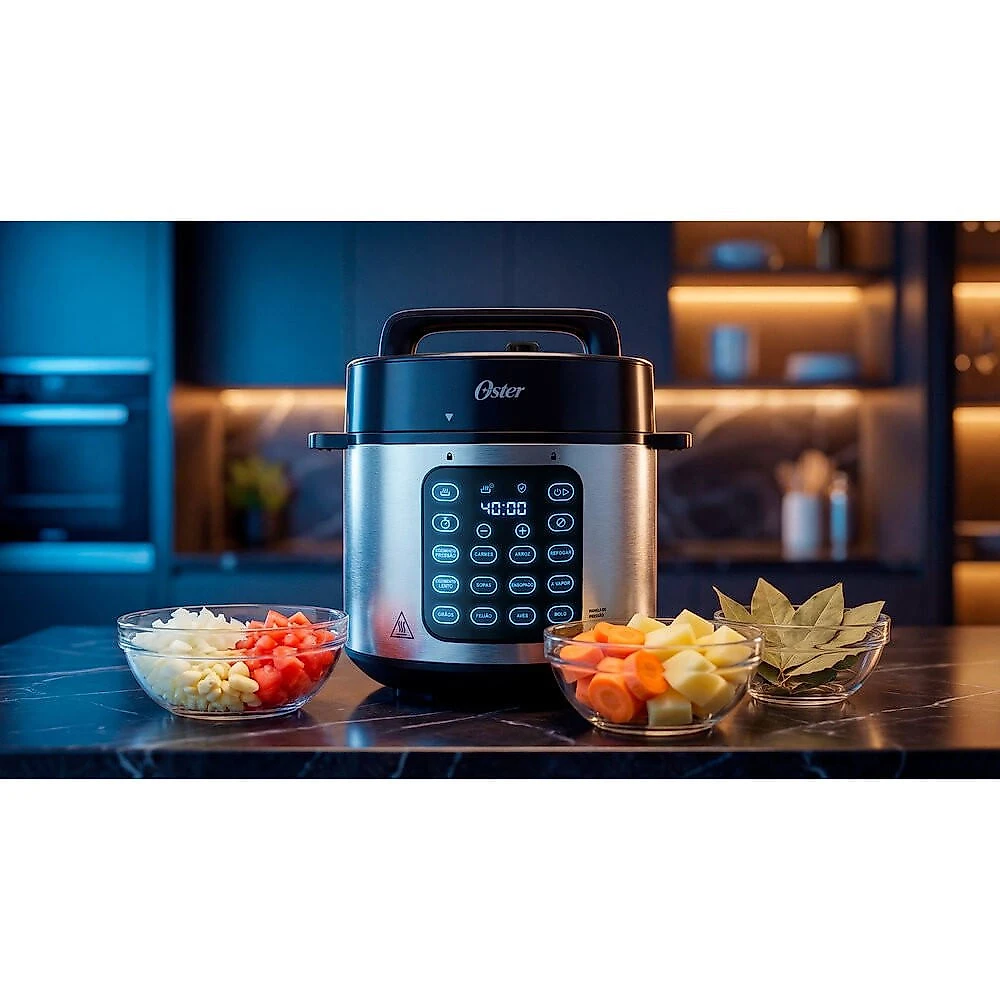 Panela de Pressão Elétrica OPAN930 Digital Multifuncional Oster Cadence Inox - 110V