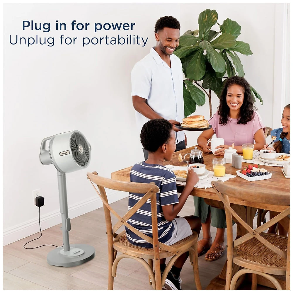 Ventilador Shark FlexBreeze Pro Mist pedestal e de mesa, com névoa integrada, indoor & outdoor, com fio e sem fio, branco, 110V