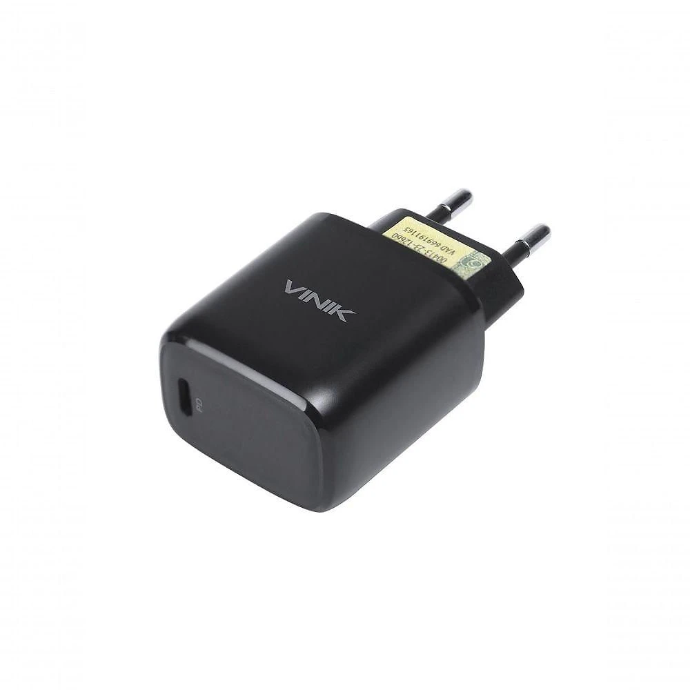 Carregador De Parede 20w Com 1 Saida Tipo C 12v - Preto