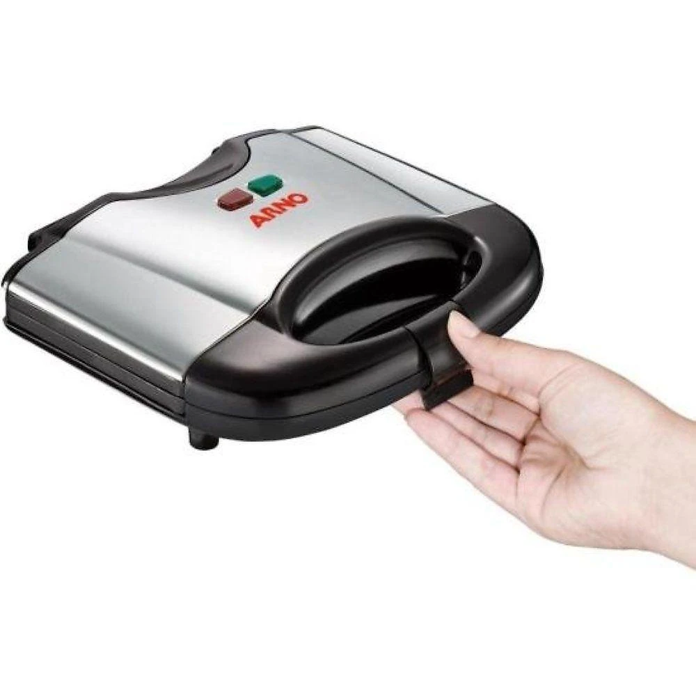 Sanduicheira E Grill Arno Sacs Antiaderente Inox 220V