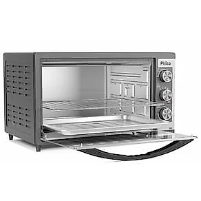Forno Elétrico Philco PFE52P 50L Timer de 60 minutos Dupla Resistência Preto 110V