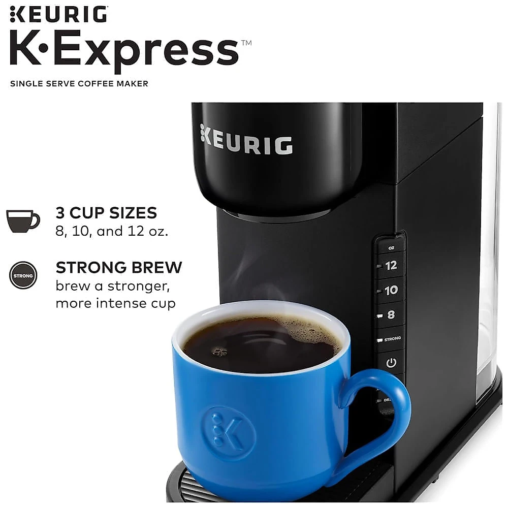 Máquina de Café 1,2L com Desligamento Automático, 110V 1000W, Keurig K-Express, Preta