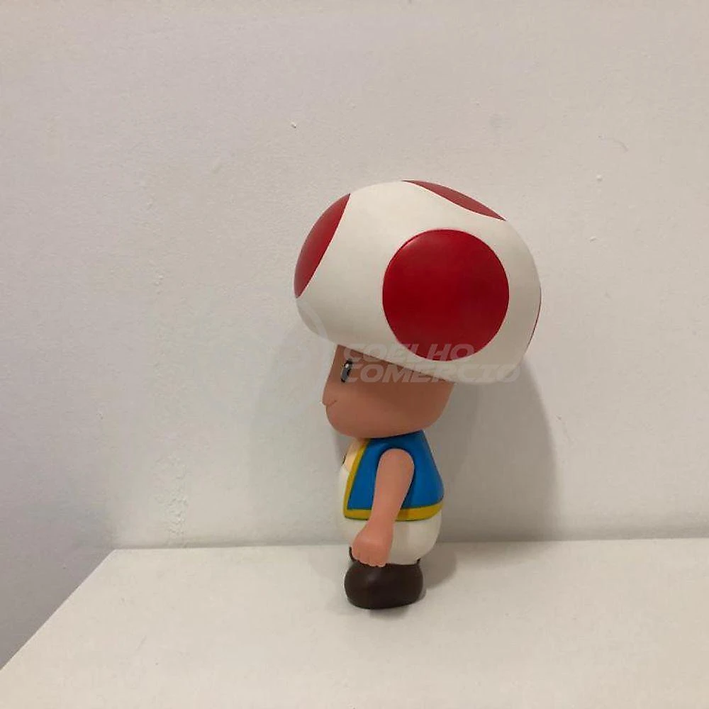 Boneco Cogumelo Toad Grande Super Size 20Cm - Mario
