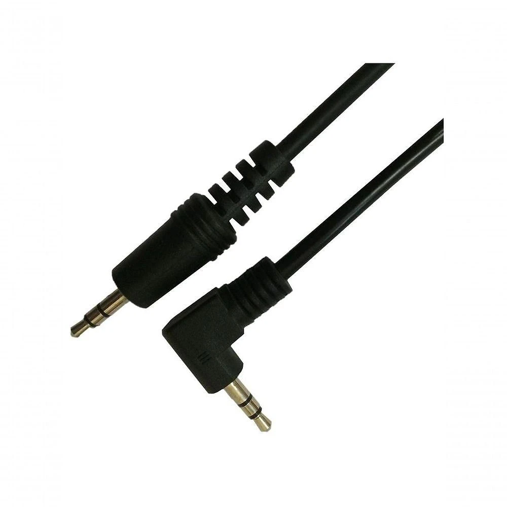 Cabo P2 Estéreo NWT Cabo P2 90° X P2 Níquel para Áudio 1 e 8m com Conectores em 90 Graus Preto