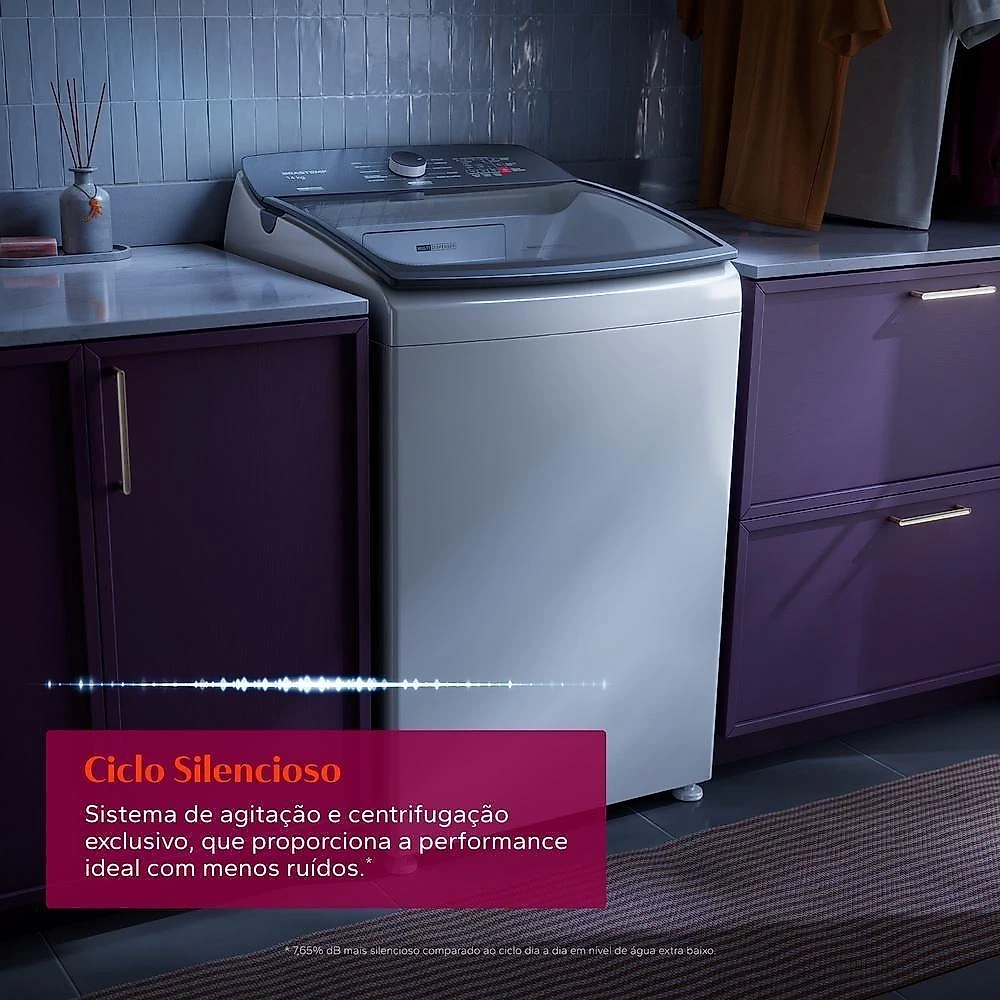 Máquina de Lavar Brastemp BWJ14AB 14kg Automática com Smart Sensor e Reduzir Tempo Branca 110V