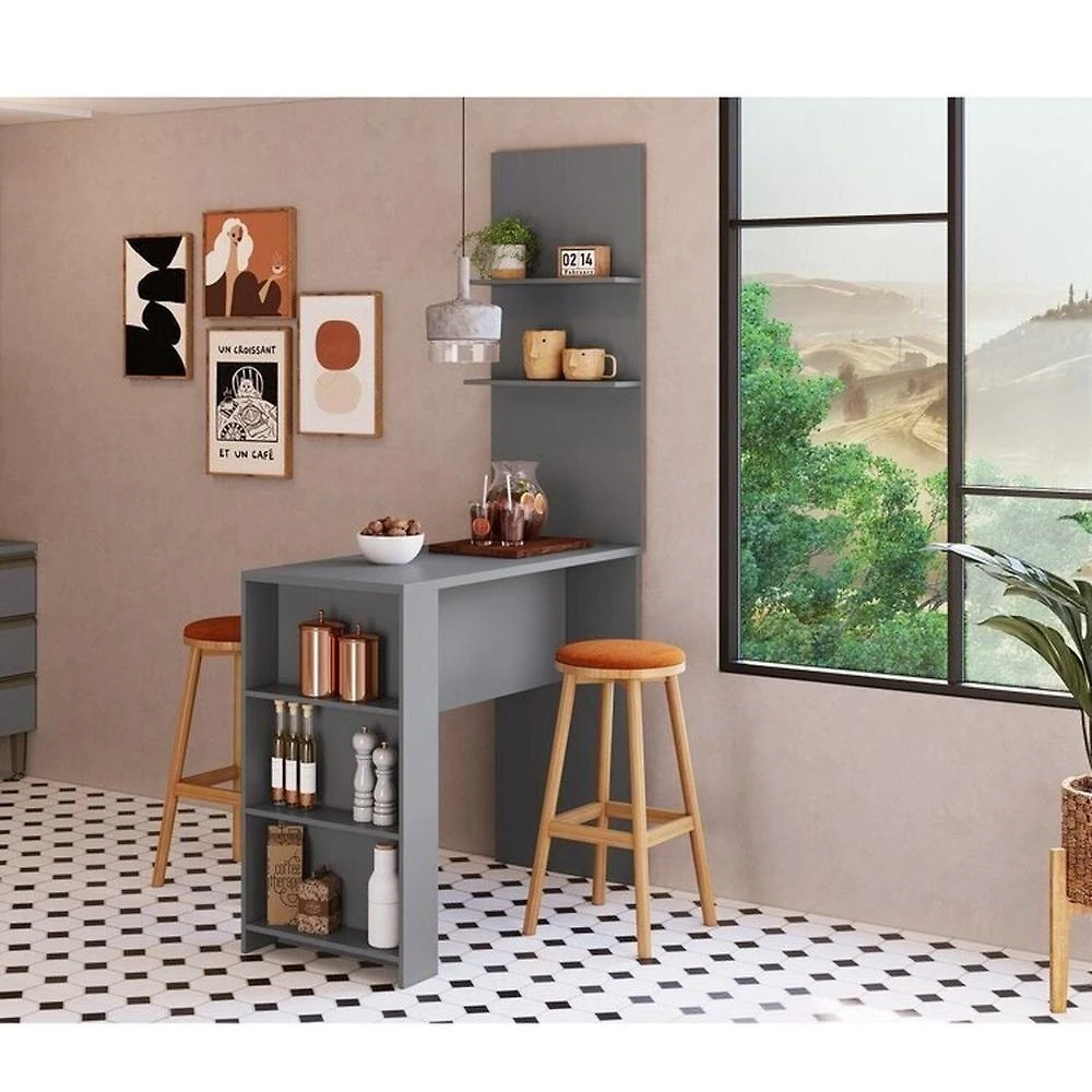 Bancada para Cozinha Luna com Painel Greta
