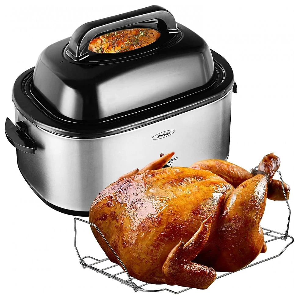 Panela Elétrica 22 Litros em Aço Inoxidável com Controle de Temperatura, 110V 1450W, HEYNEMO, Branca