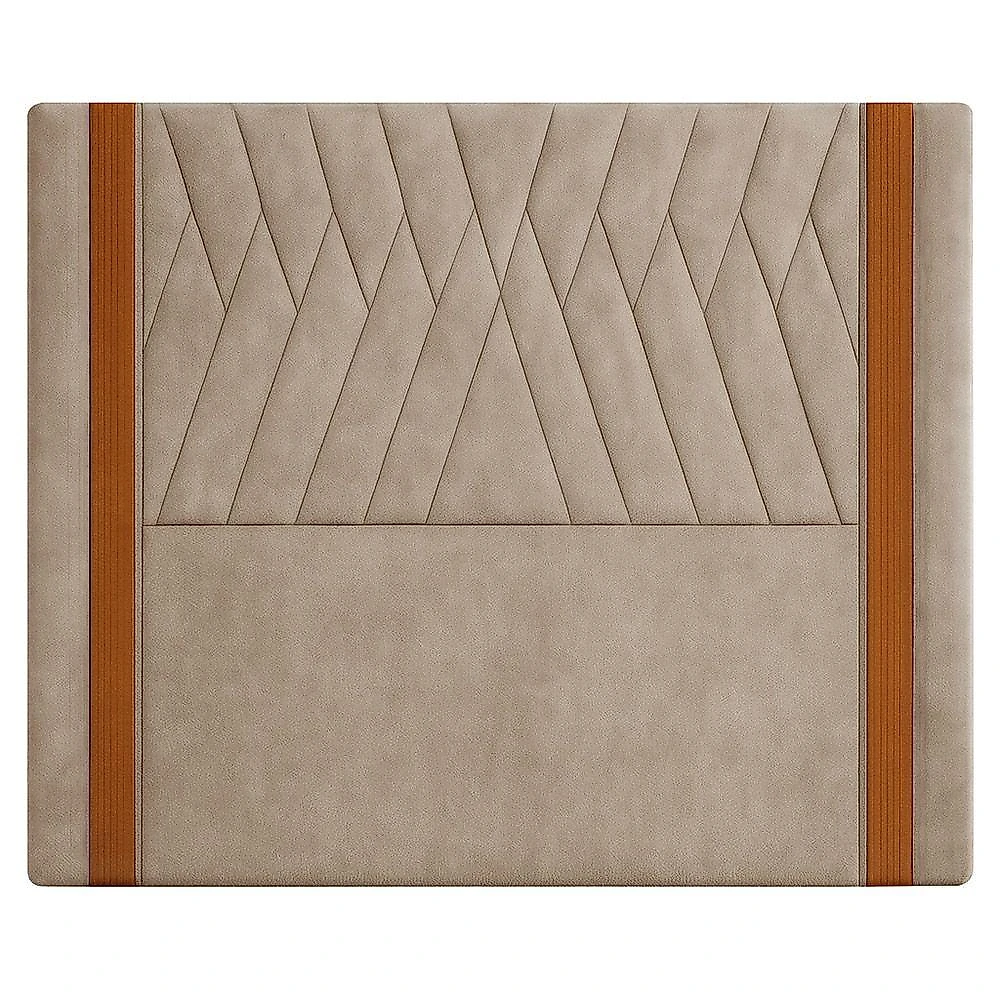 Cabeceira Para Cama Box Casal 140 Cm Mali Veludo Bege - Nexta Casa