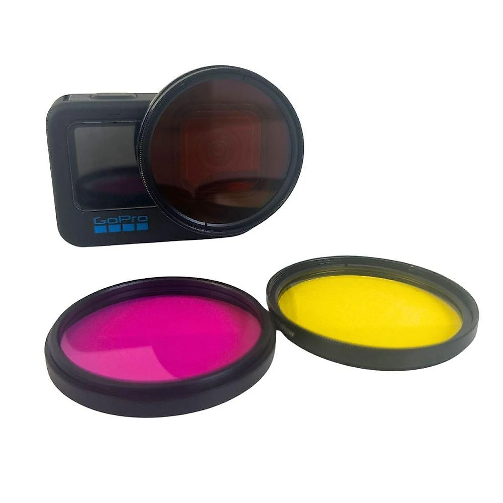 Kit Filtros 52mm Vermelho + Magenta + Amarelo De Gopro 9-10-11-12