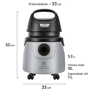 Aspirador de Pó e Água Electrolux A10N1 1400W 18L Smart Função Sopro Cinza/Preto 110V