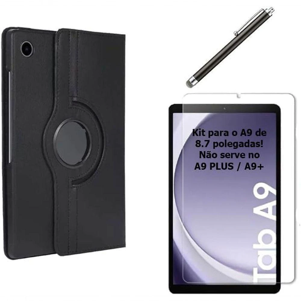 Capa Case Anti Impacto Compativel Tablet Samsung Galaxy Tab A9 8.7 Pol (x110 X115) + Película De Vidro Temperado 9h + Ca