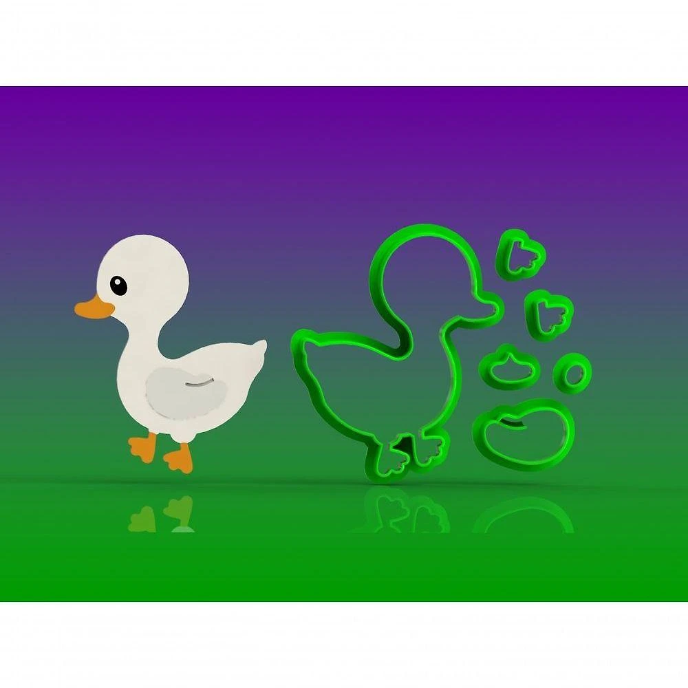 Cortador Patinho Corpo Modular Plástico PLA 5CM Transparente 1 Unidade HB Formas e Cortadores