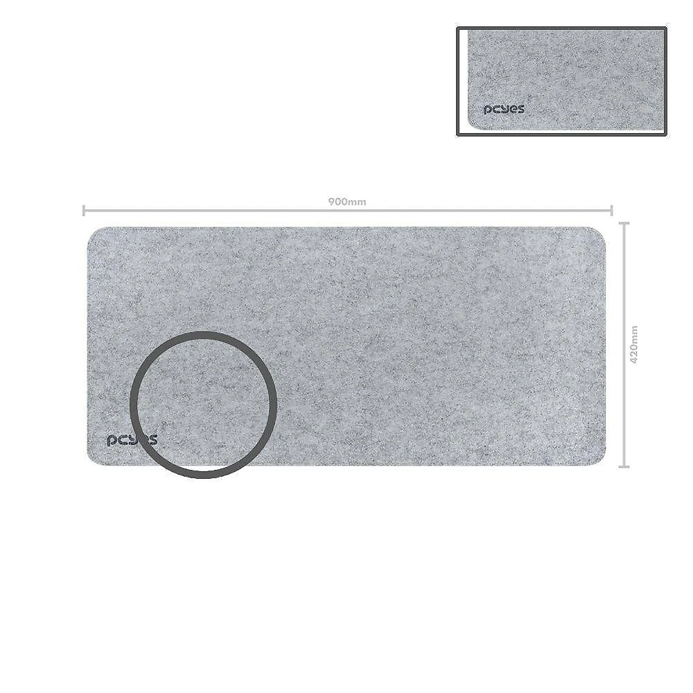 Mouse Pad Exclusive Pro Gray Superfície em Feltro Durável Base em Borracha Cinza Pcyes