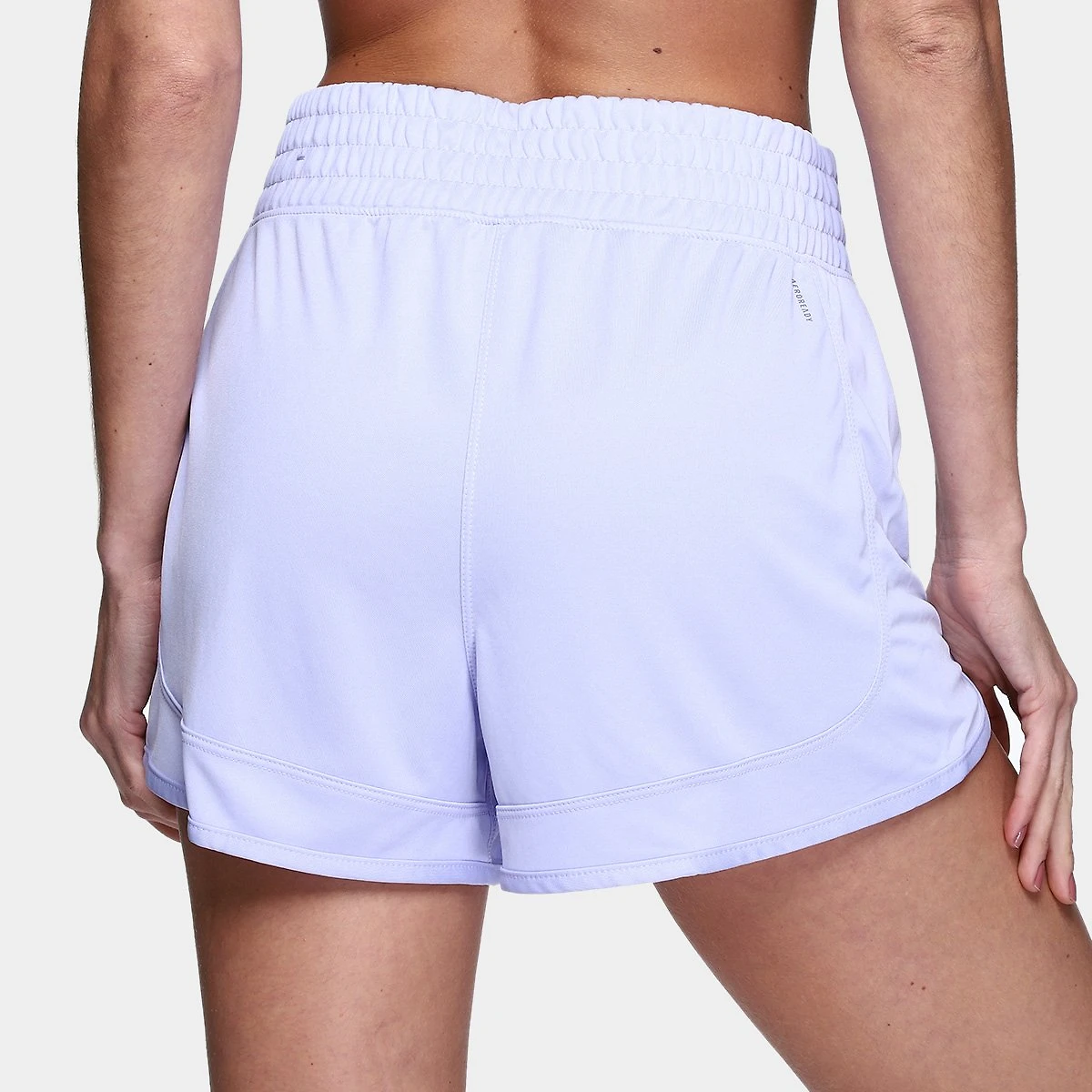 Miniatura Short Adidas Pacer Knit Feminino Lilás+Branco - G