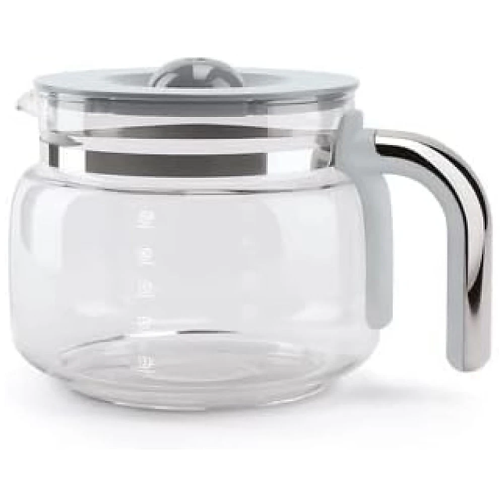 Cafeteira SMEG DCF02 - 10 Xícaras, Programação Automática, Manter Quente, Design Retrô 1950, Vermelha, Jarra Vidro Extra DCFC01