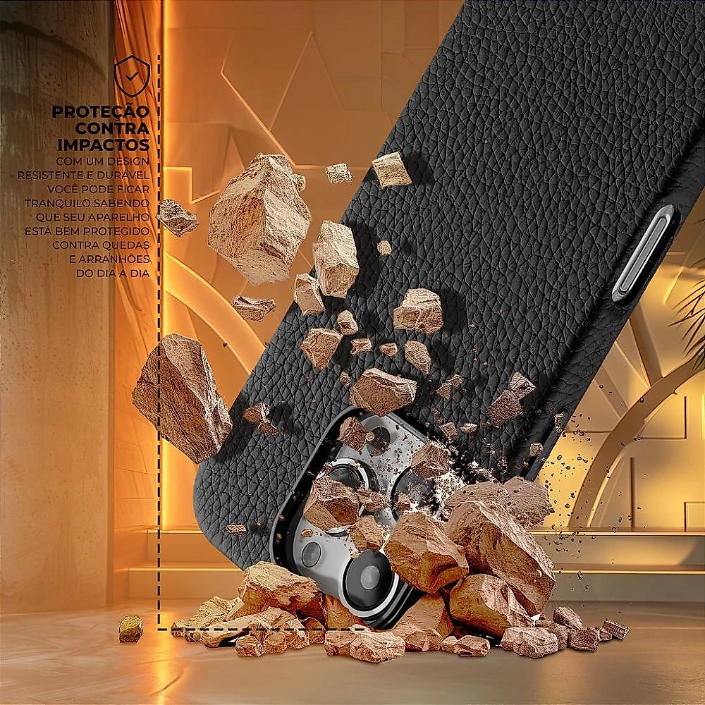 Capa para iPhone 12 - Magsafe TechCouro - Preta - Gshield