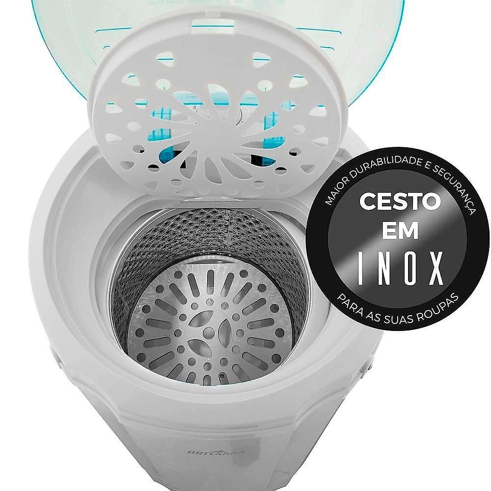 Centrífuga de roupas britânia bcr15b com timer 15kg - branca 110