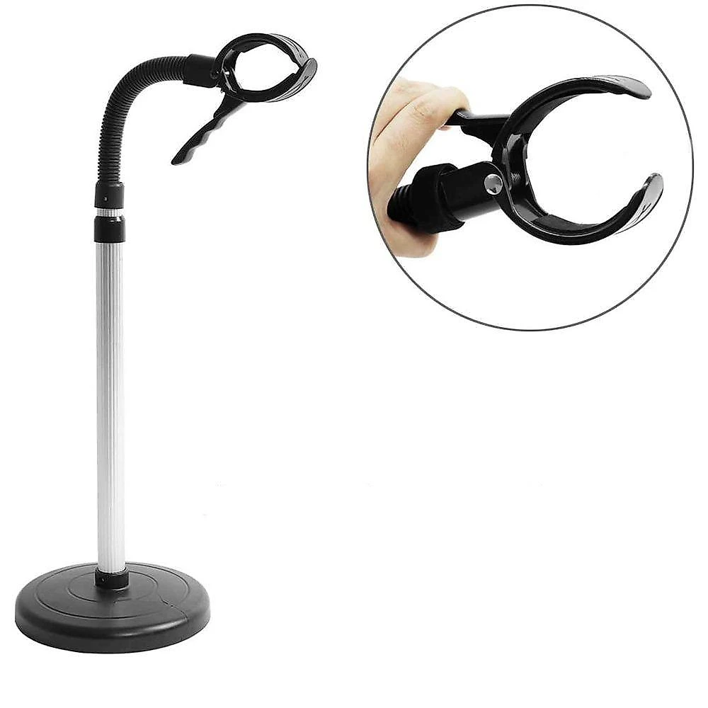 Suporte Secador Cabelo Pet Giratorio Ajustavel Flexivel Chao Salao Cabeleireiro