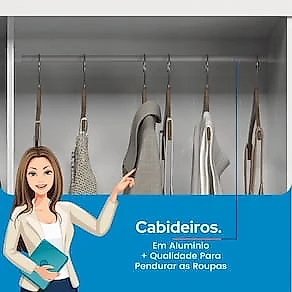 Guarda-Roupa Solteiro Santos Andirá Fit 2 Portas de Correr 2 Gavetas Internas MDP - 106,6 cm de Largura Branco