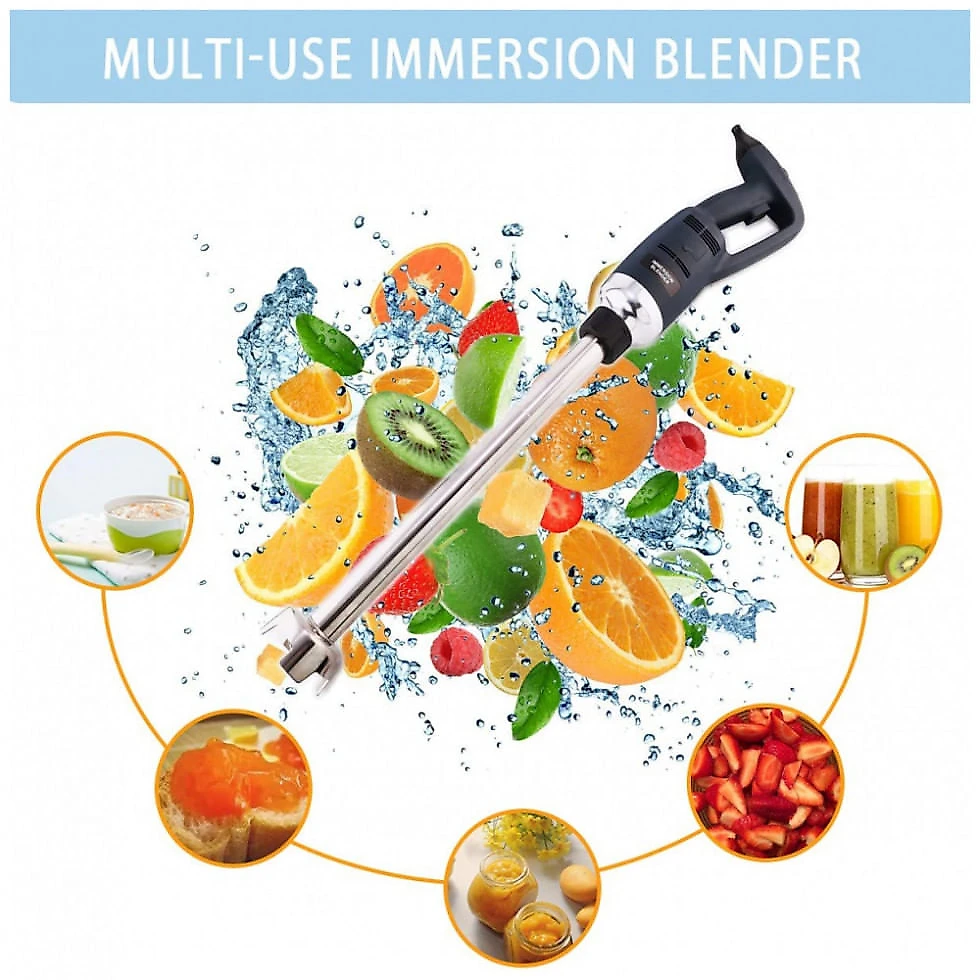 NJTFHU Mixer Comercial Elétrico de Aço Inoxidável com Controle de Velocidade,110V 500W, Preto