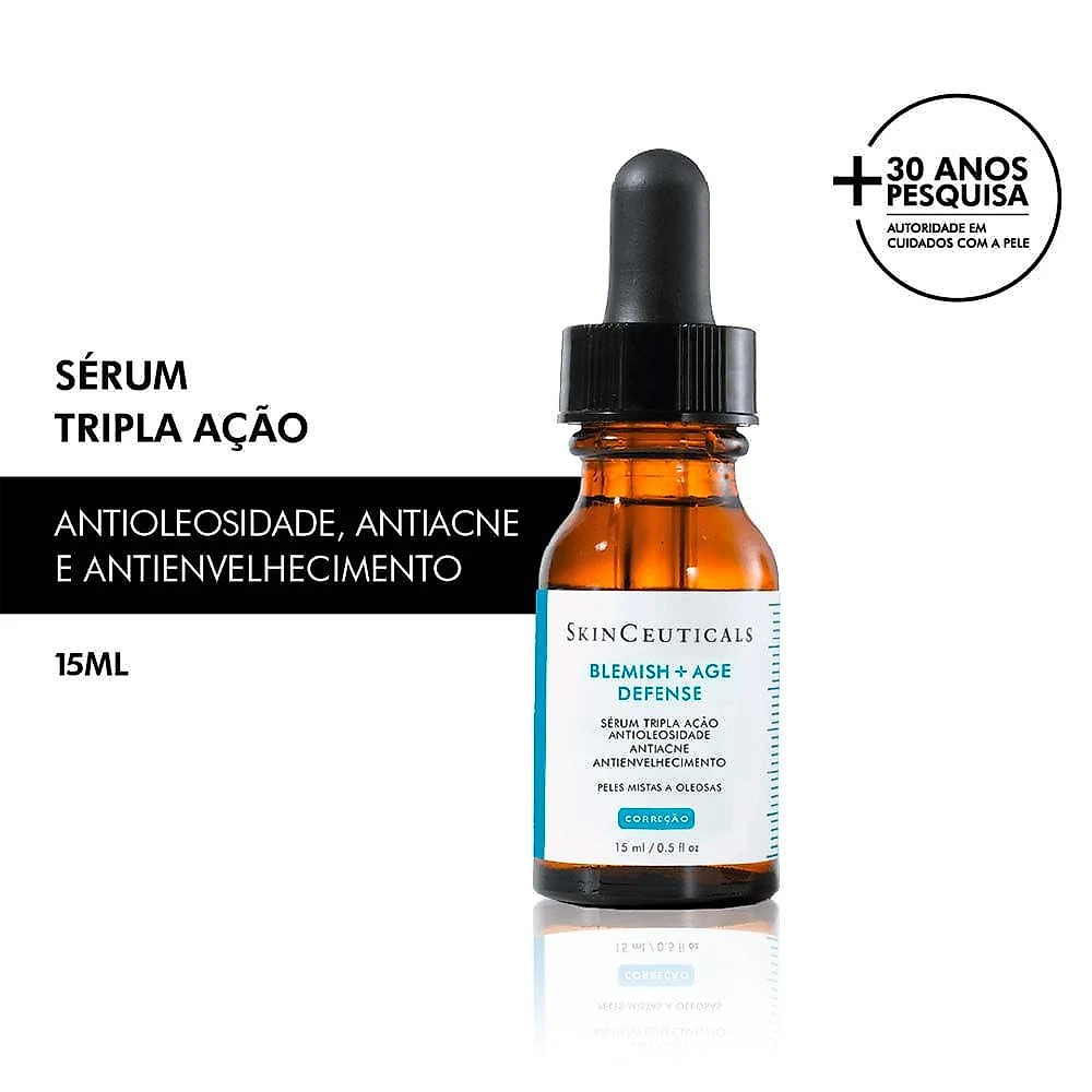 Blemish+ age defense skinceuticals - tratamento antiacne 30ml