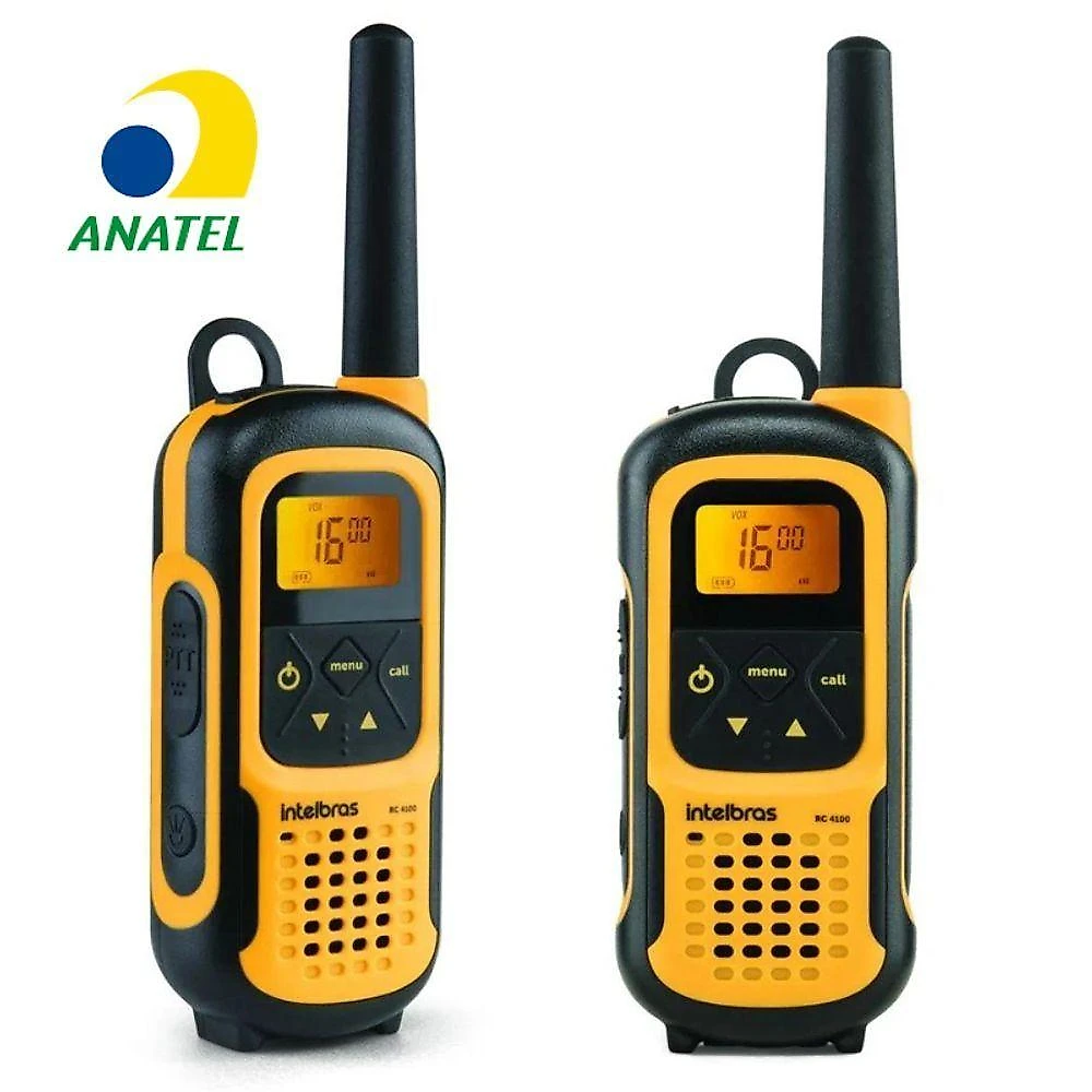 4x Rádio Comunicador Prova D'água Intelbras Rc4102 - Walkie Talkie Ht