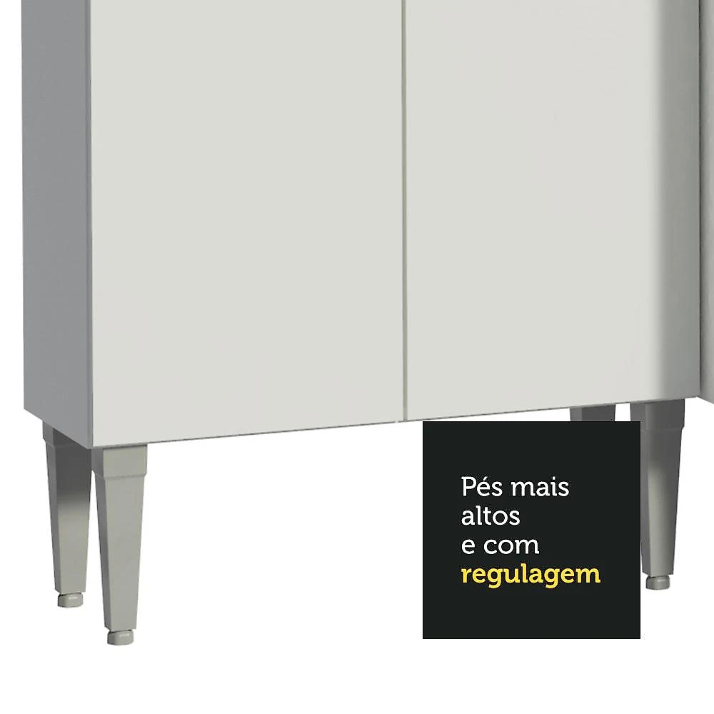 Armário de Cozinha Compacta Emilly Top Madesa Branco