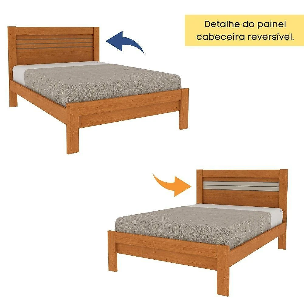 Cama Casal Safira Tcil Cinamomo