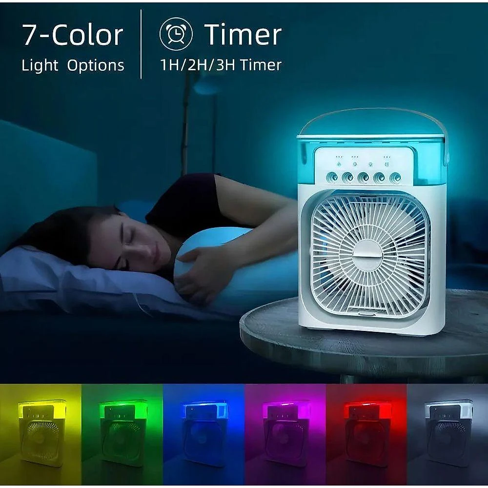 Climatizador Portátil Umidificador HW 25cm 3 Pás 3 Velocidades Preto 220V