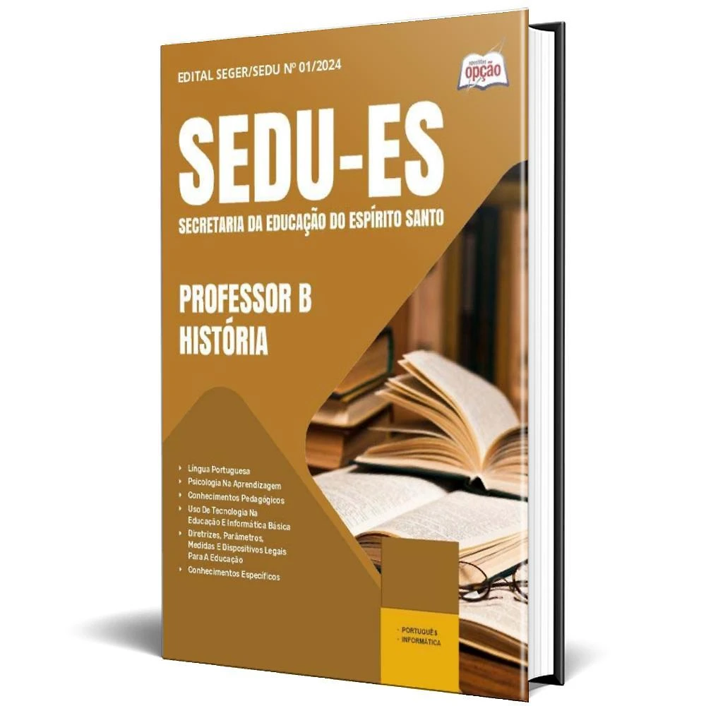Miniatura Apostila Sedu Es 2025 - Professor B - História