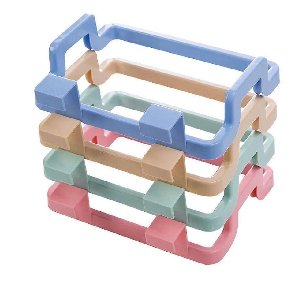 Suporte para Saco de Lixo Multiuso Porta Armário Cozinha Banheiro Plástico Azul Yeet