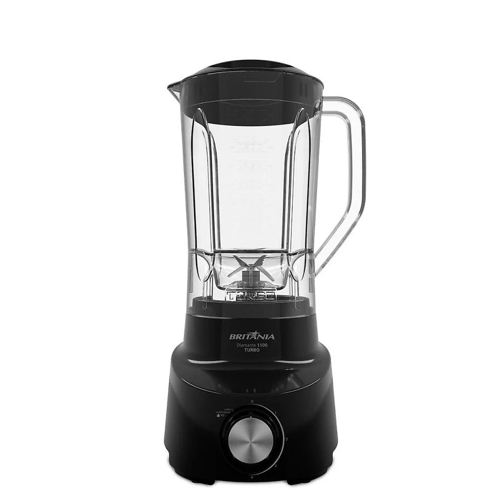 Liquidificador britânia diamante 4 velocidades 600w preto 110