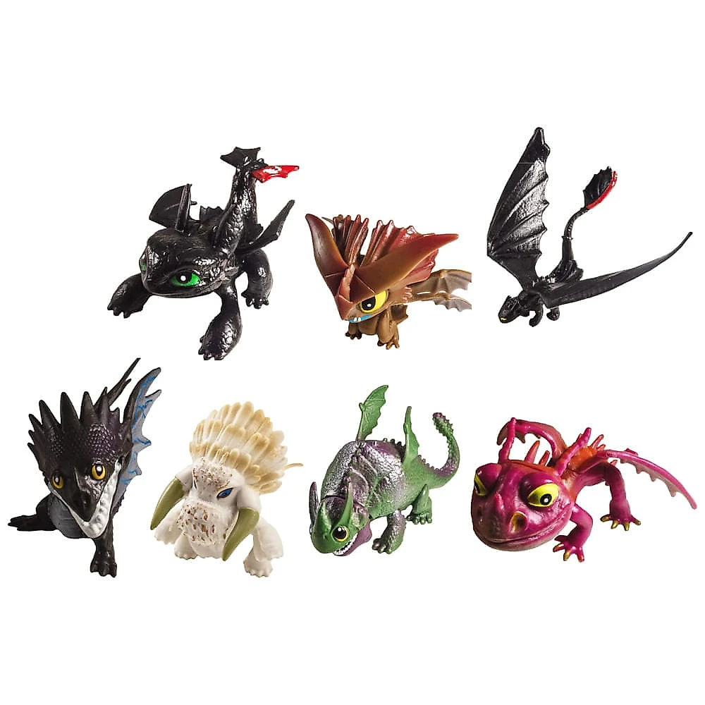 Conjunto de 7 Figuras de Ação do Dragão Banguela - How to Train Your Dragon, Presente de Brinquedo Incrível,Toysvill